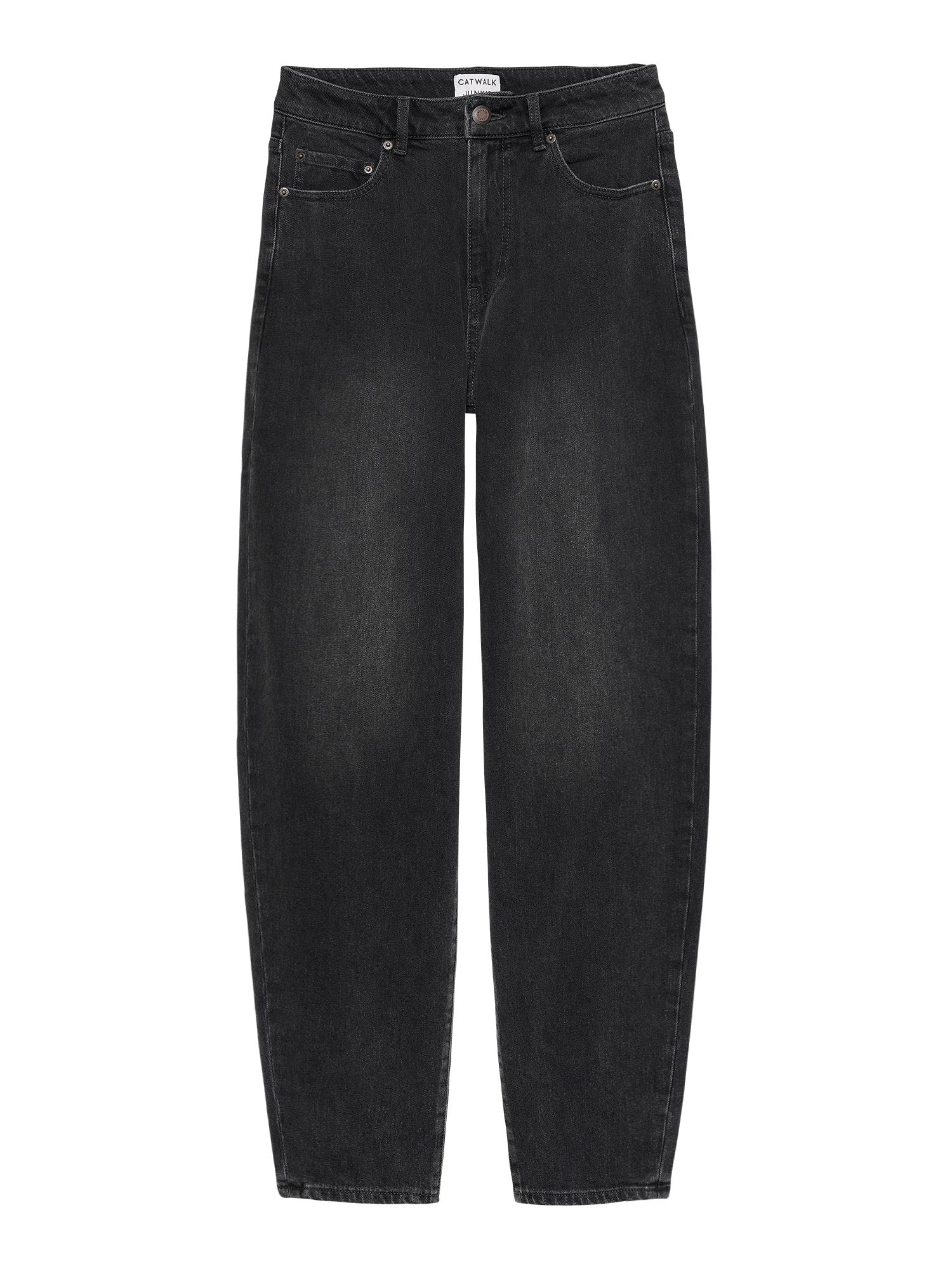 Barrel Fit Jeans Schwarz