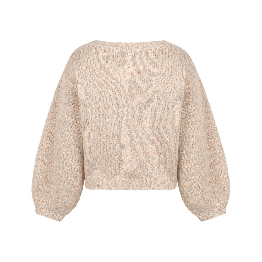 Charlotte knitted cardigan l/s Egg white melee