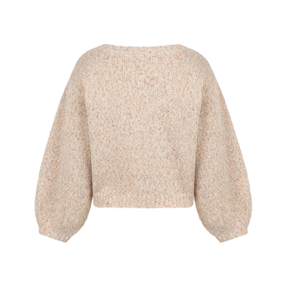 Charlotte knitted cardigan l/s Egg white melee