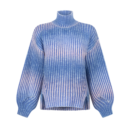 Daly knitted pull l/s Blue space dye