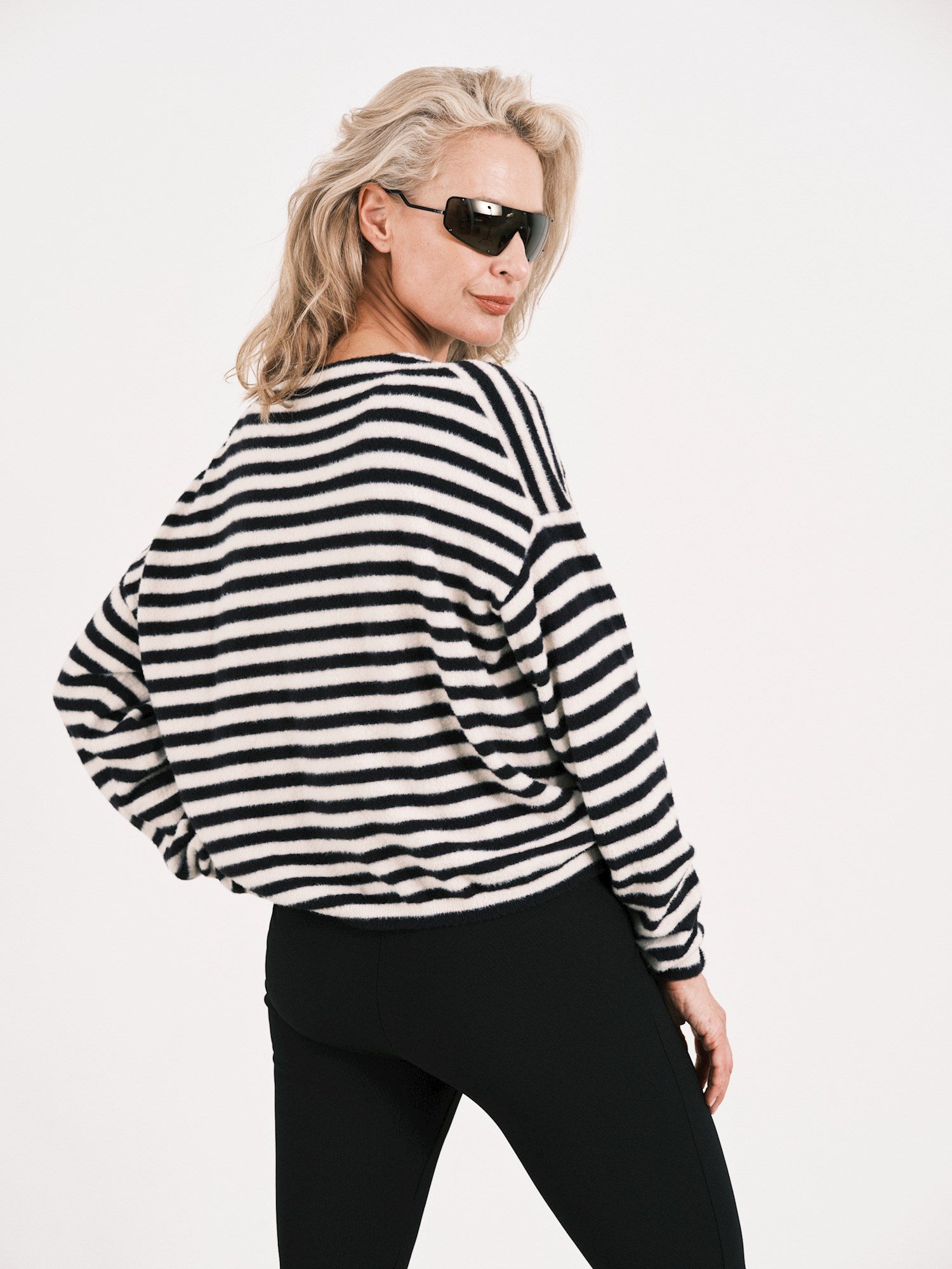 Pullover Soft stripe Schwarz