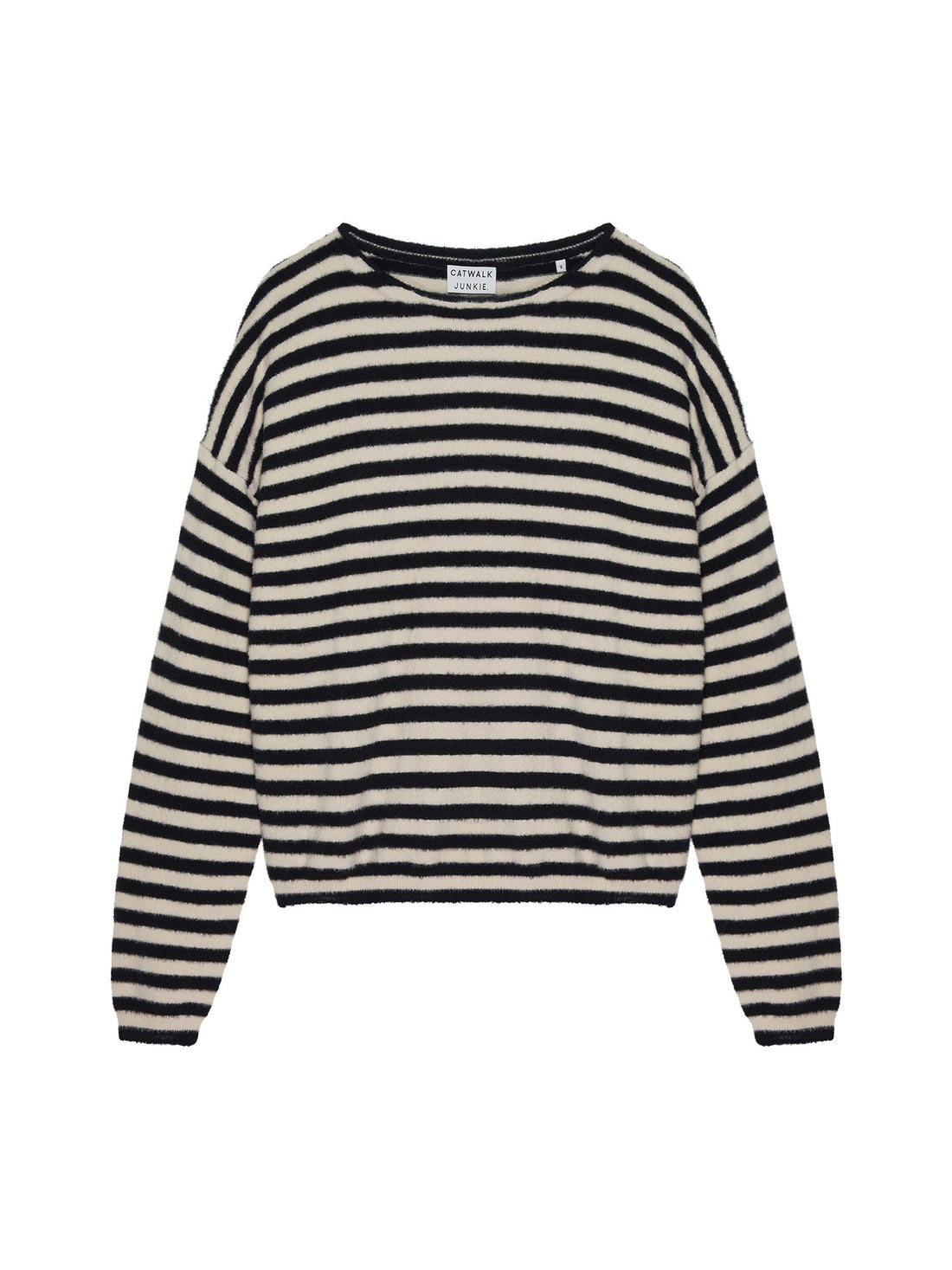 Pullover Soft stripe Schwarz