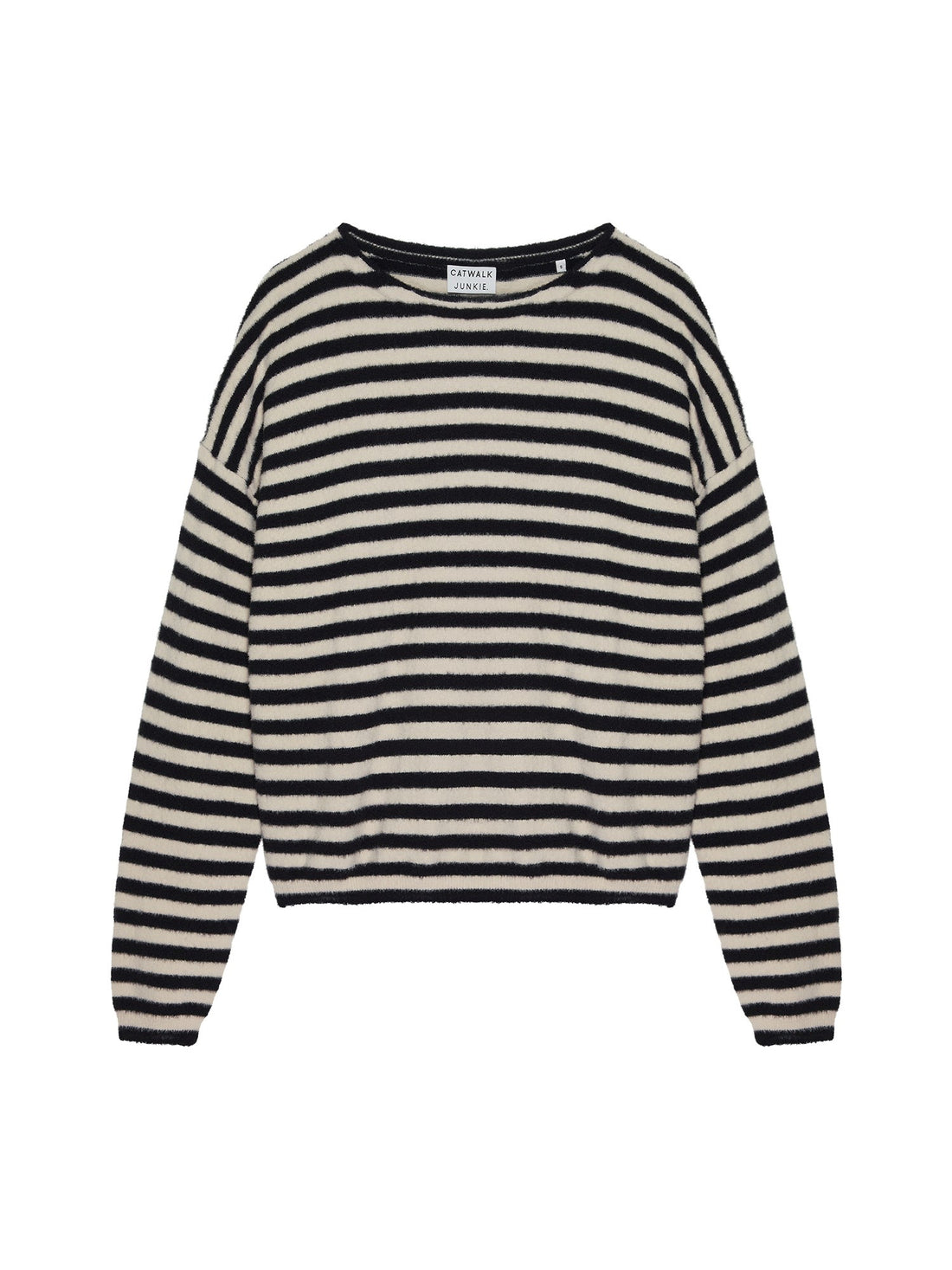 Pullover Soft stripe Schwarz