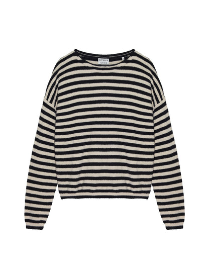 Pullover Soft stripe Schwarz