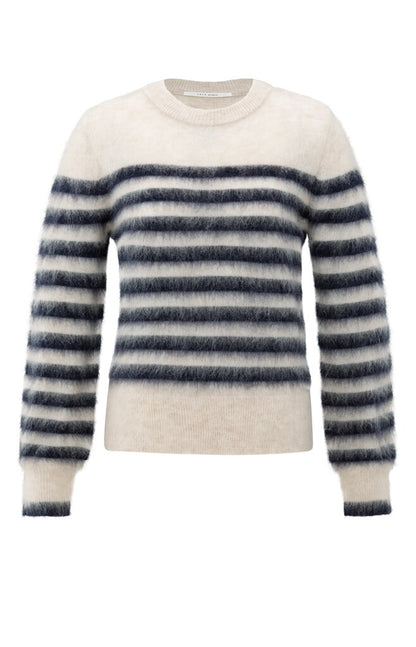 Gestreifter Pullover mit Rundhals und langen Ärmeln Collegiate Blue Design