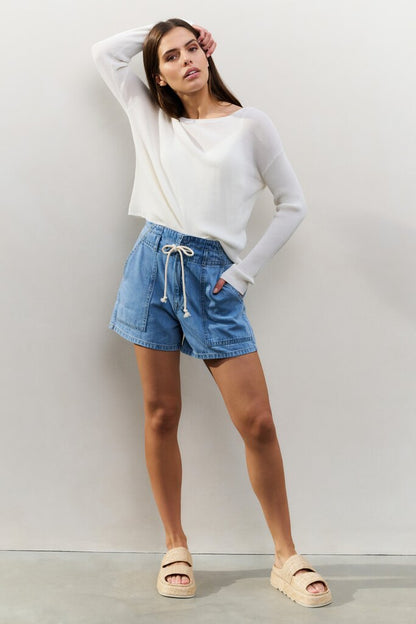 Feinstrick-Cardigan mit Knopfdetail auf der Rückseite Off White