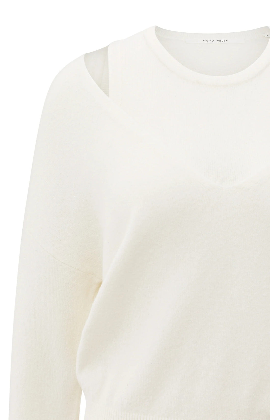 Strickpullover mit V-Ausschnitt und dazu passendem Oberteil Off White Knit Melange