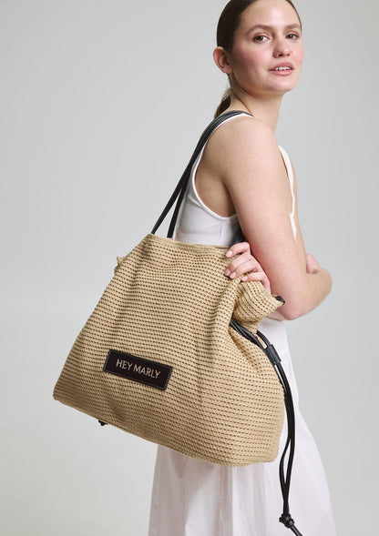 Cool Companion Straw L Sand-Black