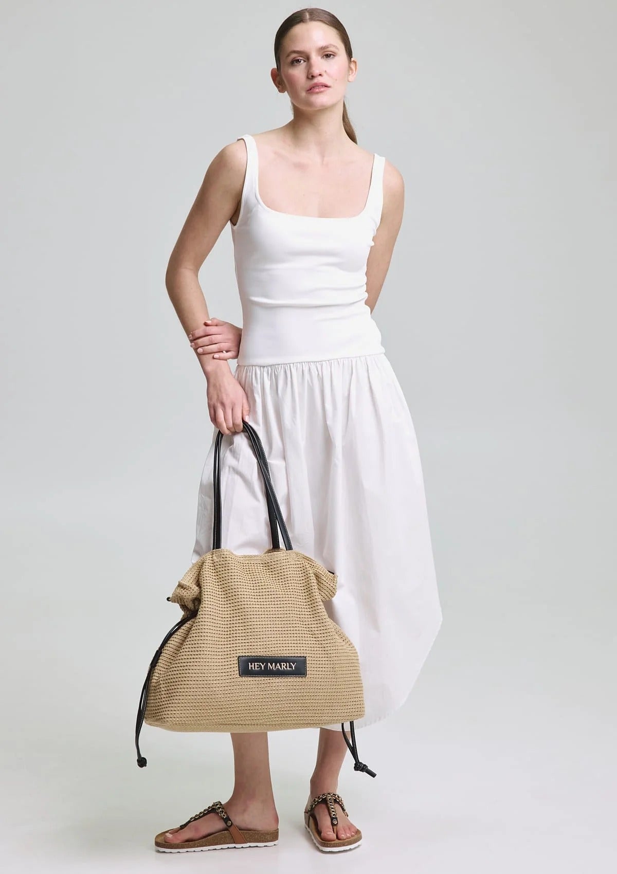 Cool Companion Straw L Sand-Black