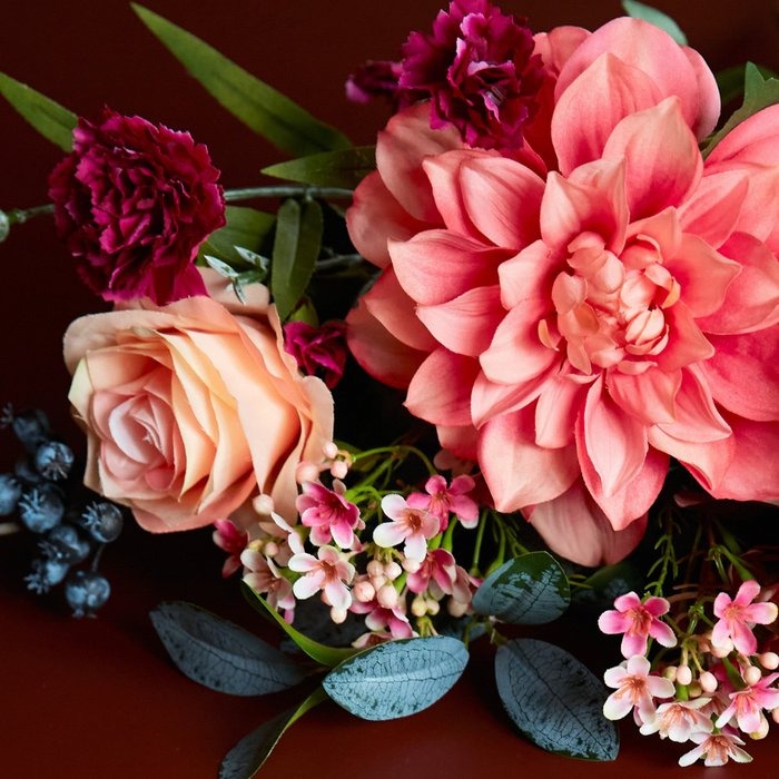 Klassiker künstlicher Bouquet - Burgund