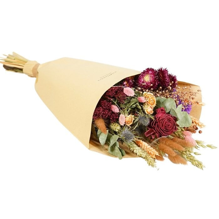 Trockenblumen - Feldstrauß Burgund (groß)