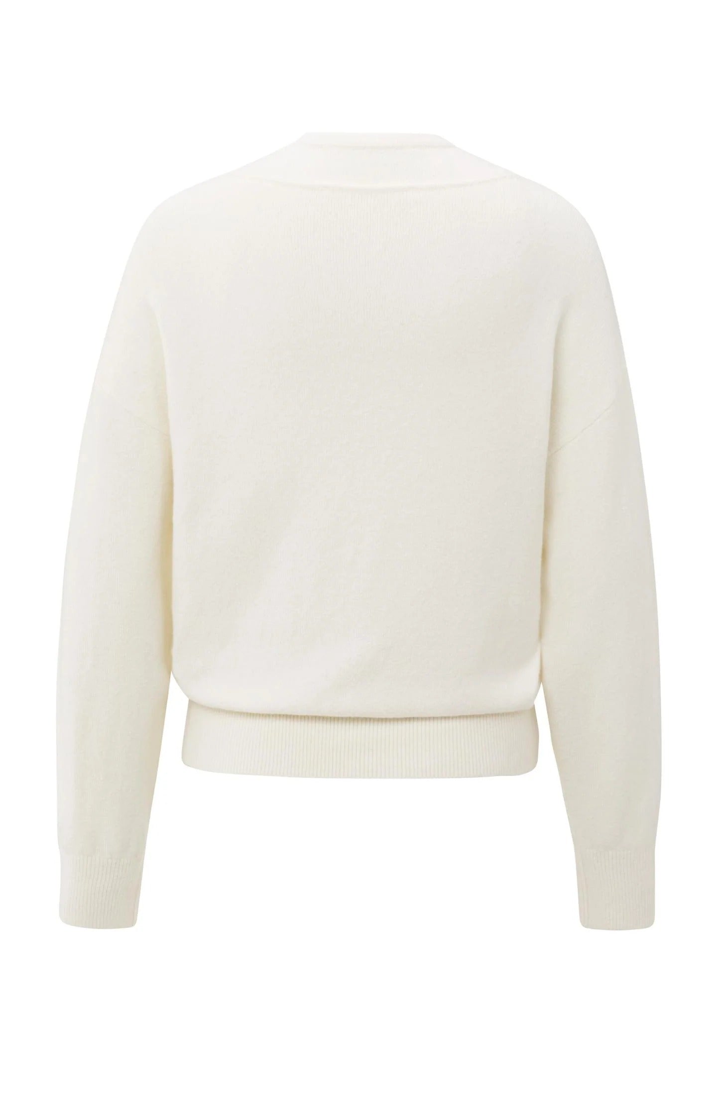 Strickpullover mit V-Ausschnitt und dazu passendem Oberteil Off White Knit Melange