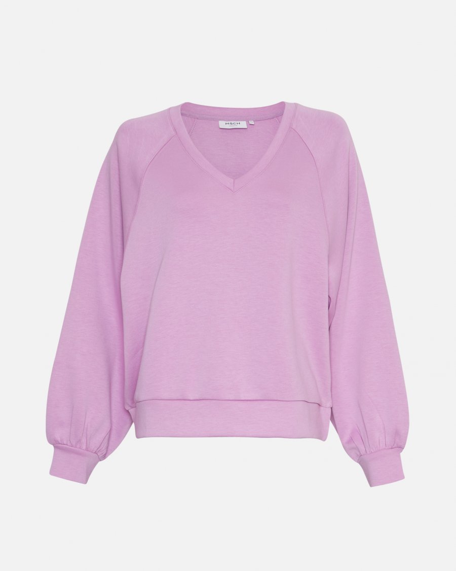 MSCHNelina Ima Q Raglan V Sweatshirt Violet Tulle