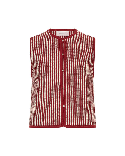 MSCHPriscilla Vest STP Rhubarb B Sand