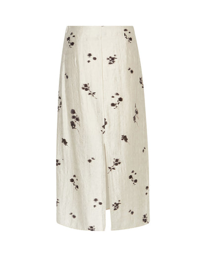 MSCHRianne Skirt AOP Oatmeal Flower