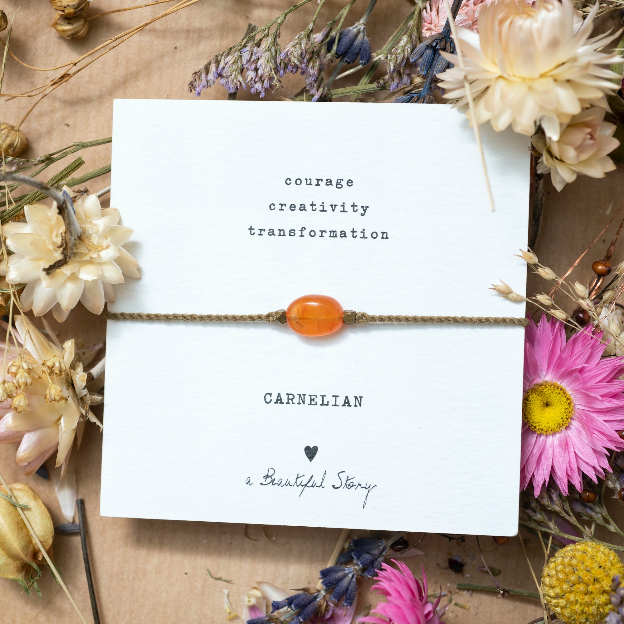 Gemstone card Carnelian